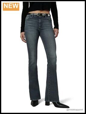 High Rise Curvy Fit Bootcut Jeans Super Stretch Denim